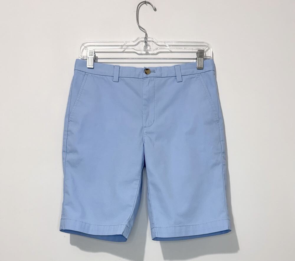 Vineyard Vines Boys Shorts 14 Cotton Blue Adjustable Waist Pockets Logo